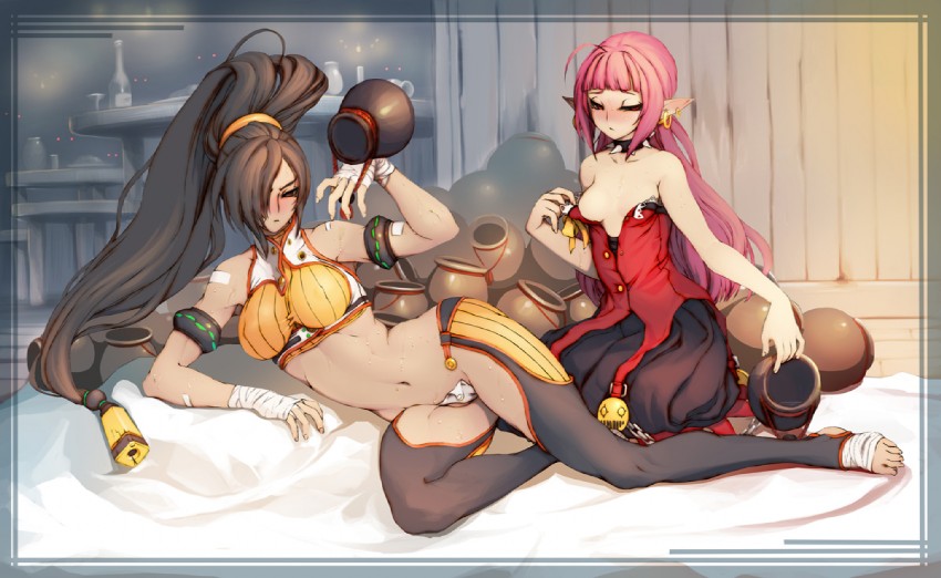 female mage and female fighter (dungeon and fighter) drawn by tsunekun
