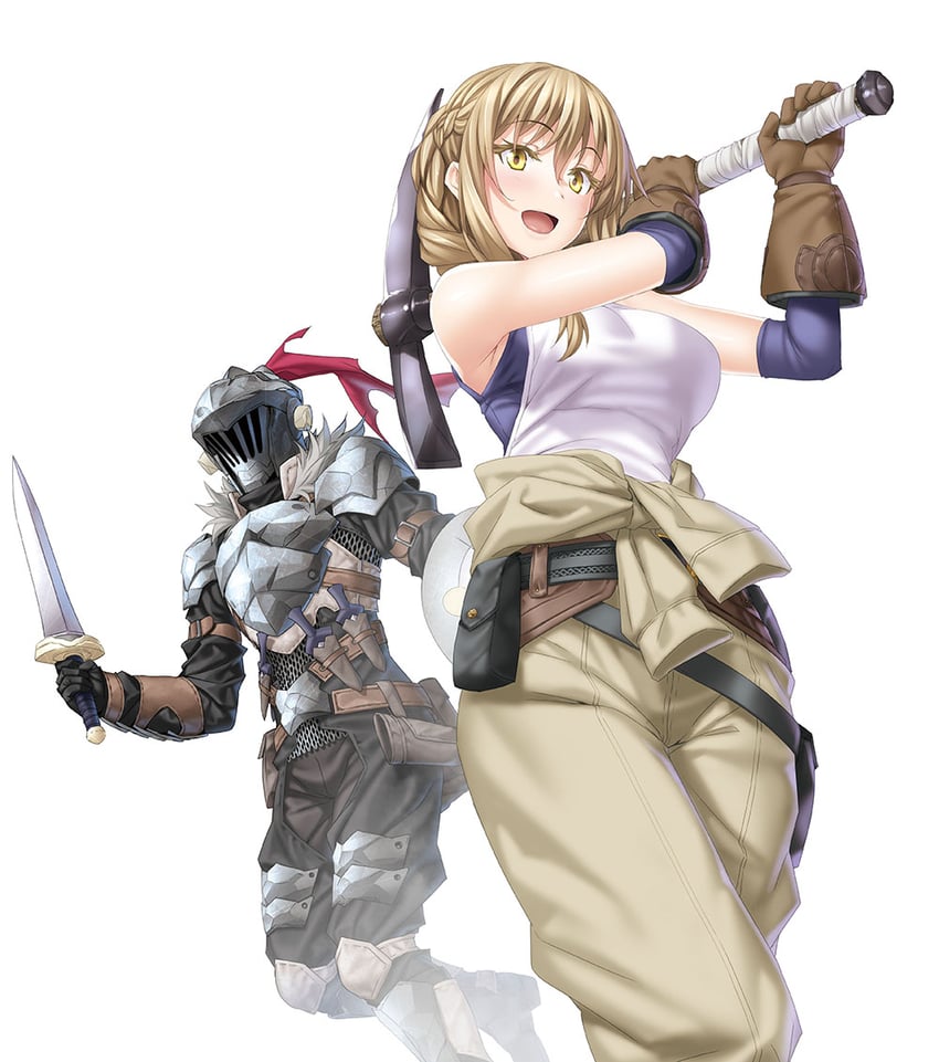 goblin slayer and guild girl (goblin slayer!) drawn by kannatsuki_noboru