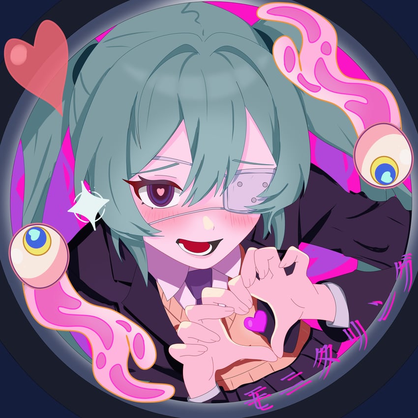 hatsune miku (vocaloid and 1 more) drawn by baozi_9527