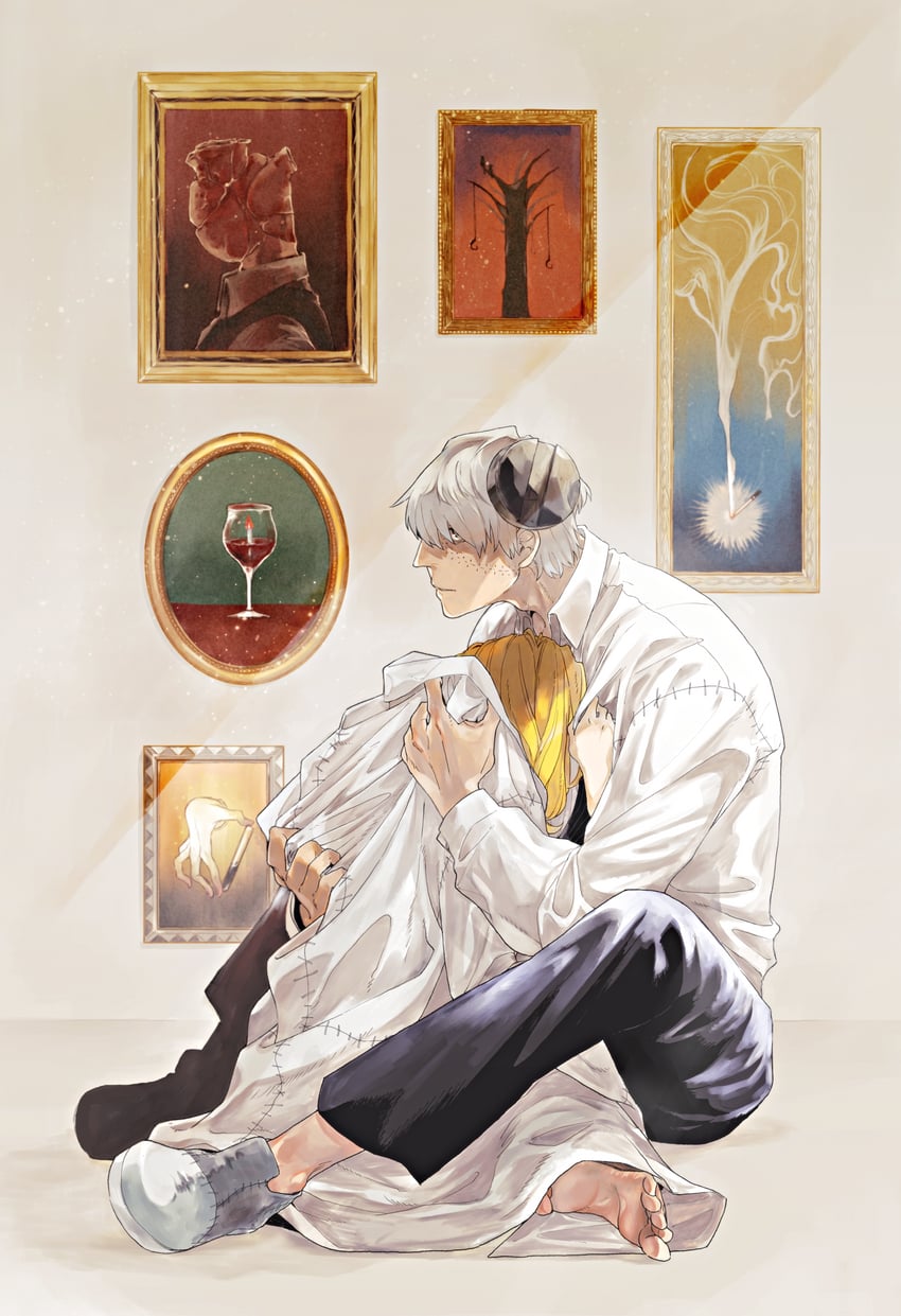 franken stein and marie mjolnir (soul eater) drawn by hissiu