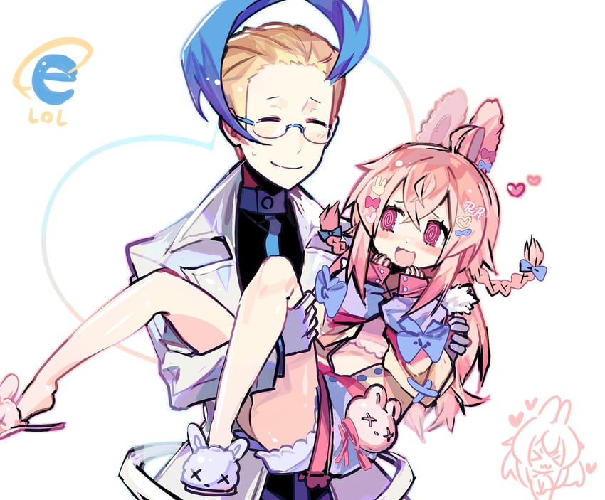 pipkin pippa and colress (pokemon and 3 more) drawn by anzu_(anzuhan)