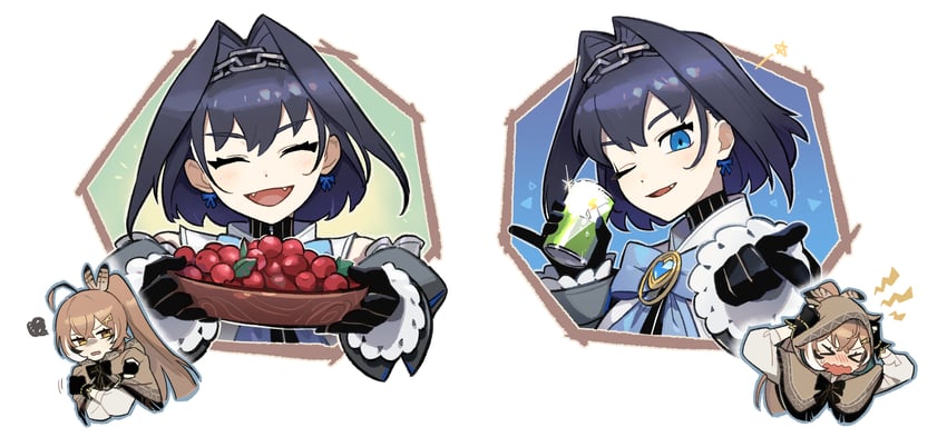 ouro kronii and nanashi mumei (hololive and 1 more) drawn by guoo