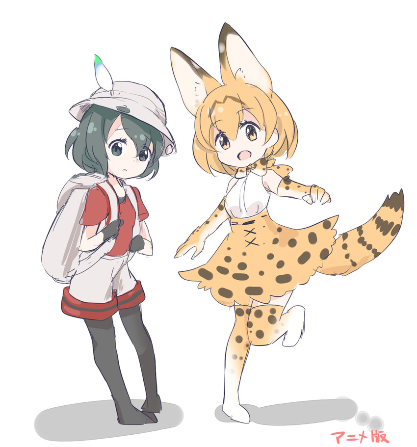 serval and kaban (kemono friends) drawn by tatsuno_newo