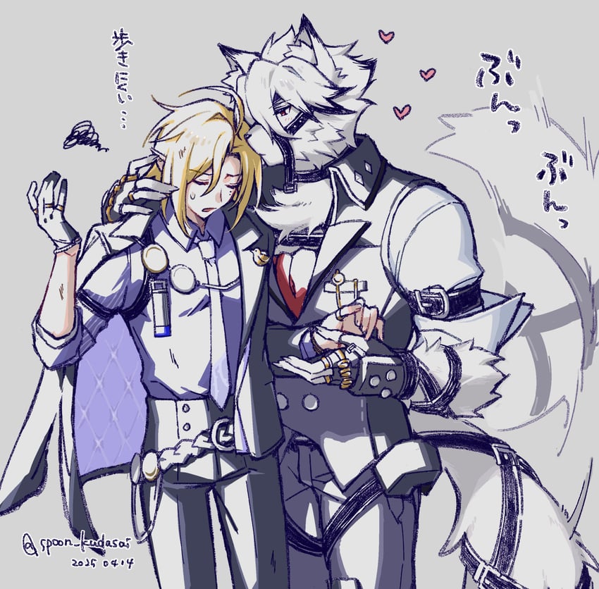 von lycaon and hugo vlad (zenless zone zero) drawn by washidake