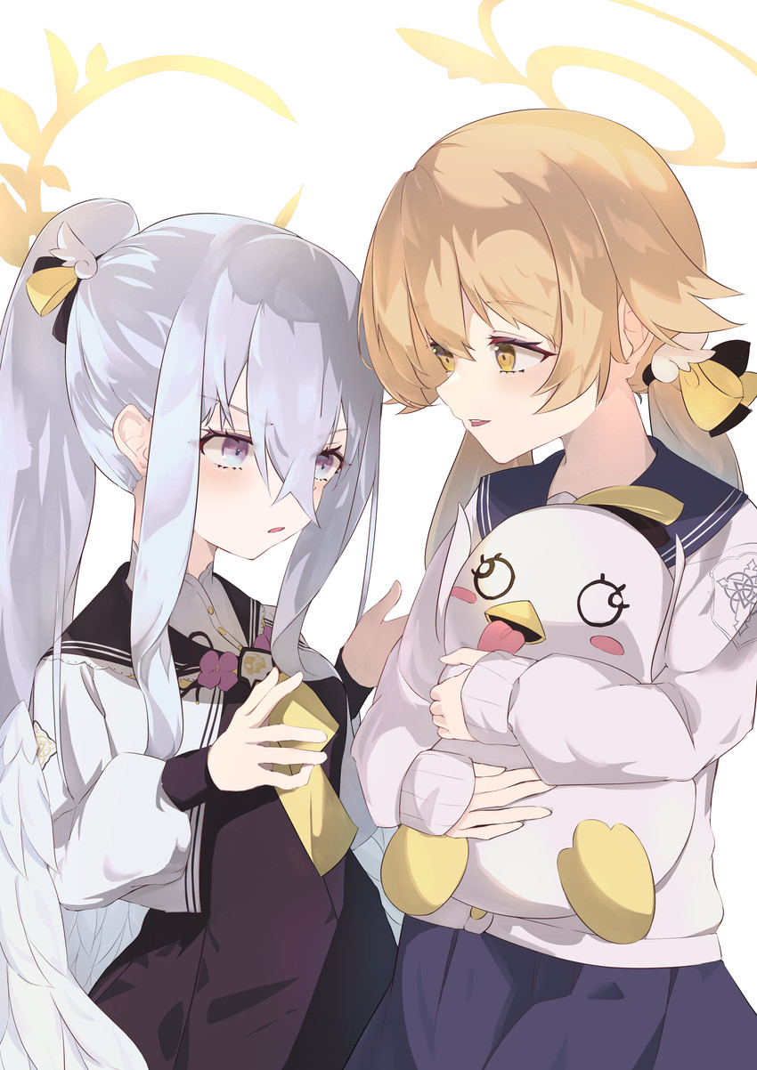 hifumi, azusa, and peroro (blue archive) drawn by muu441