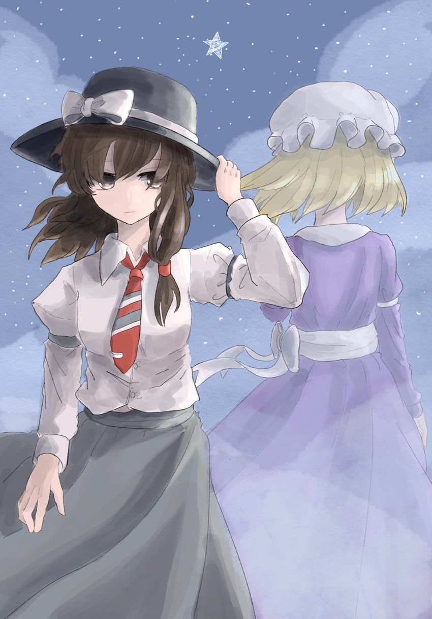 usami renko and maribel hearn (touhou) drawn by luan_ib
