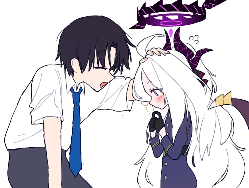 sensei and hina (blue archive) drawn by je_o_mo