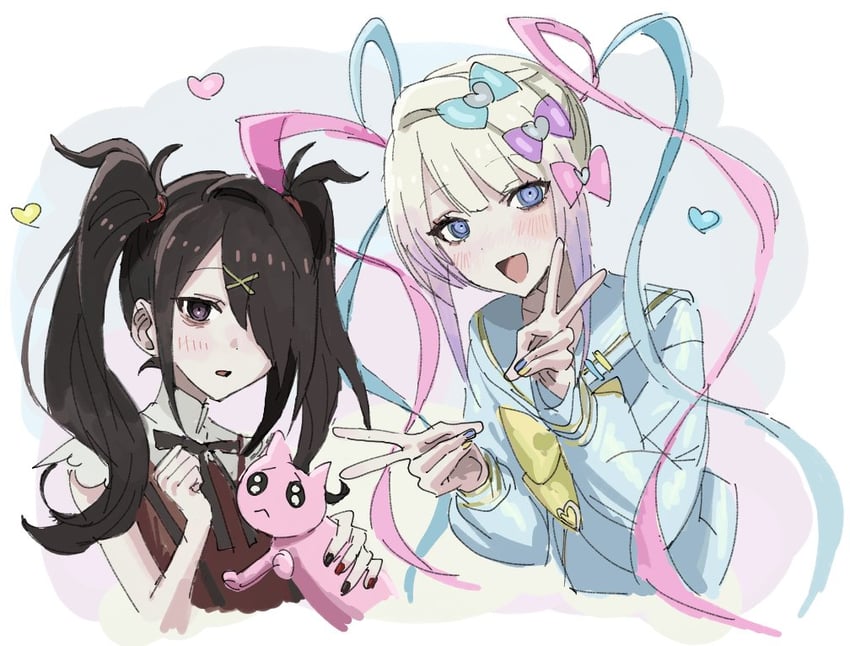 chouzetsusaikawa tenshi-chan and ame-chan (needy girl overdose) drawn by jiz_(pffbq)