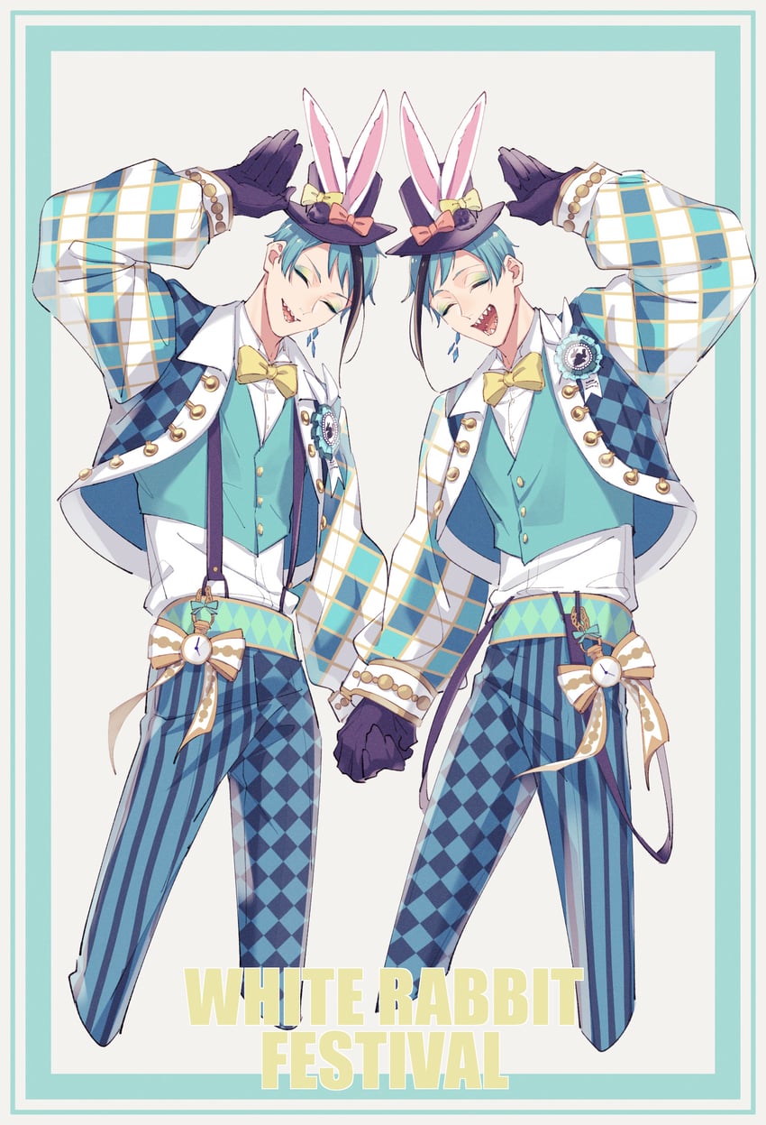 floyd leech and jade leech (twisted wonderland) drawn by michihito