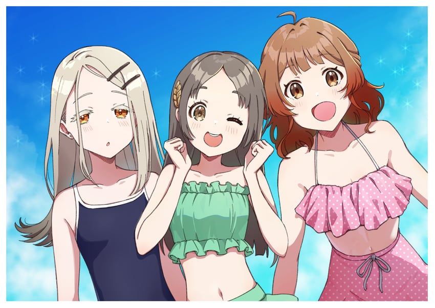 shinosawa hiro, hanami ume, and kuramoto china (idolmaster and 1 more) drawn by mogukichi_aka