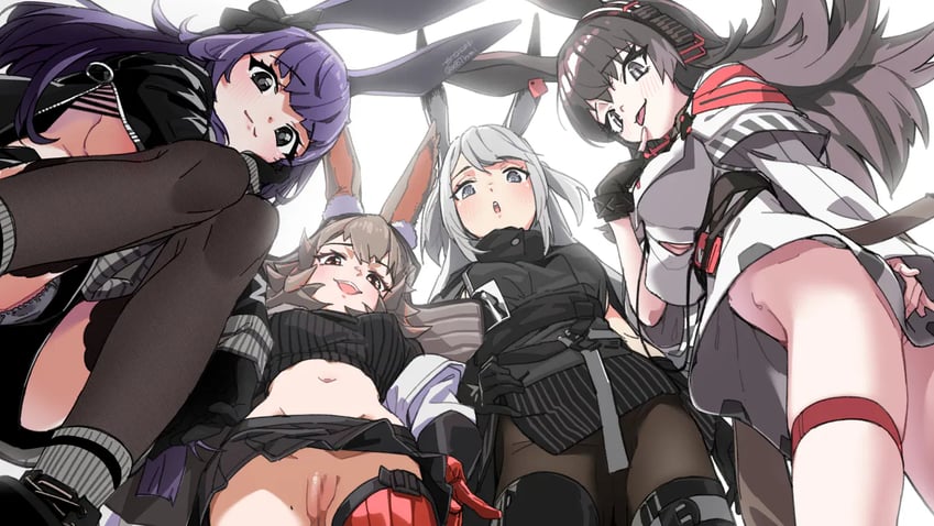 savage, rope, april, and caper (arknights) drawn by seto_tinami
