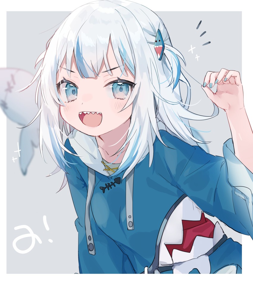 gawr gura (hololive and 1 more) drawn by mokyuko
