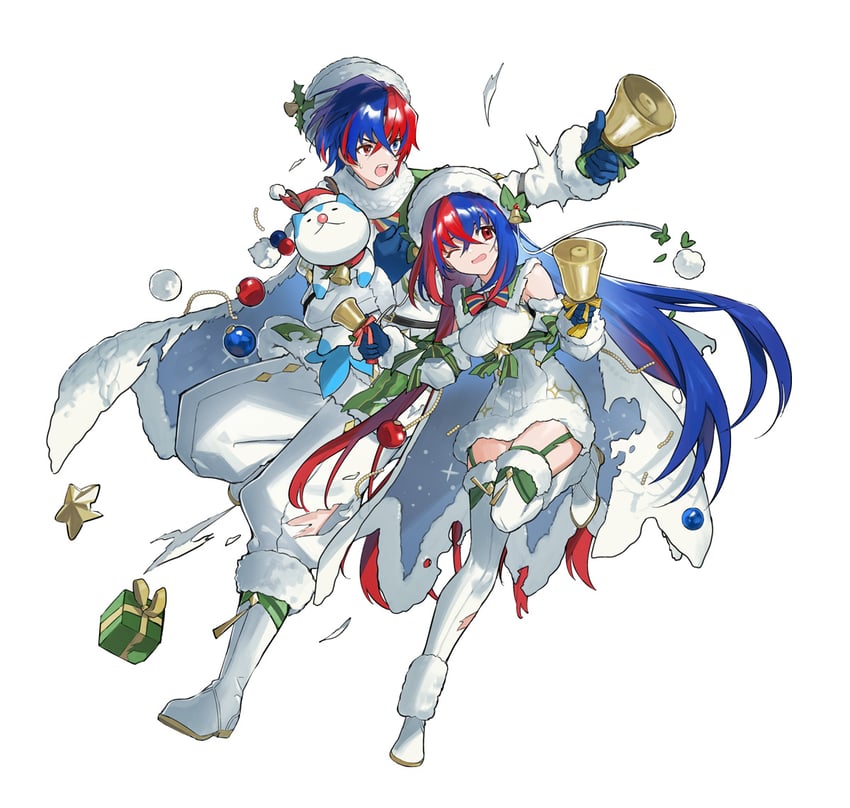female alear, male alear, and sommie (fire emblem and 2 more) drawn by hayama_eishi