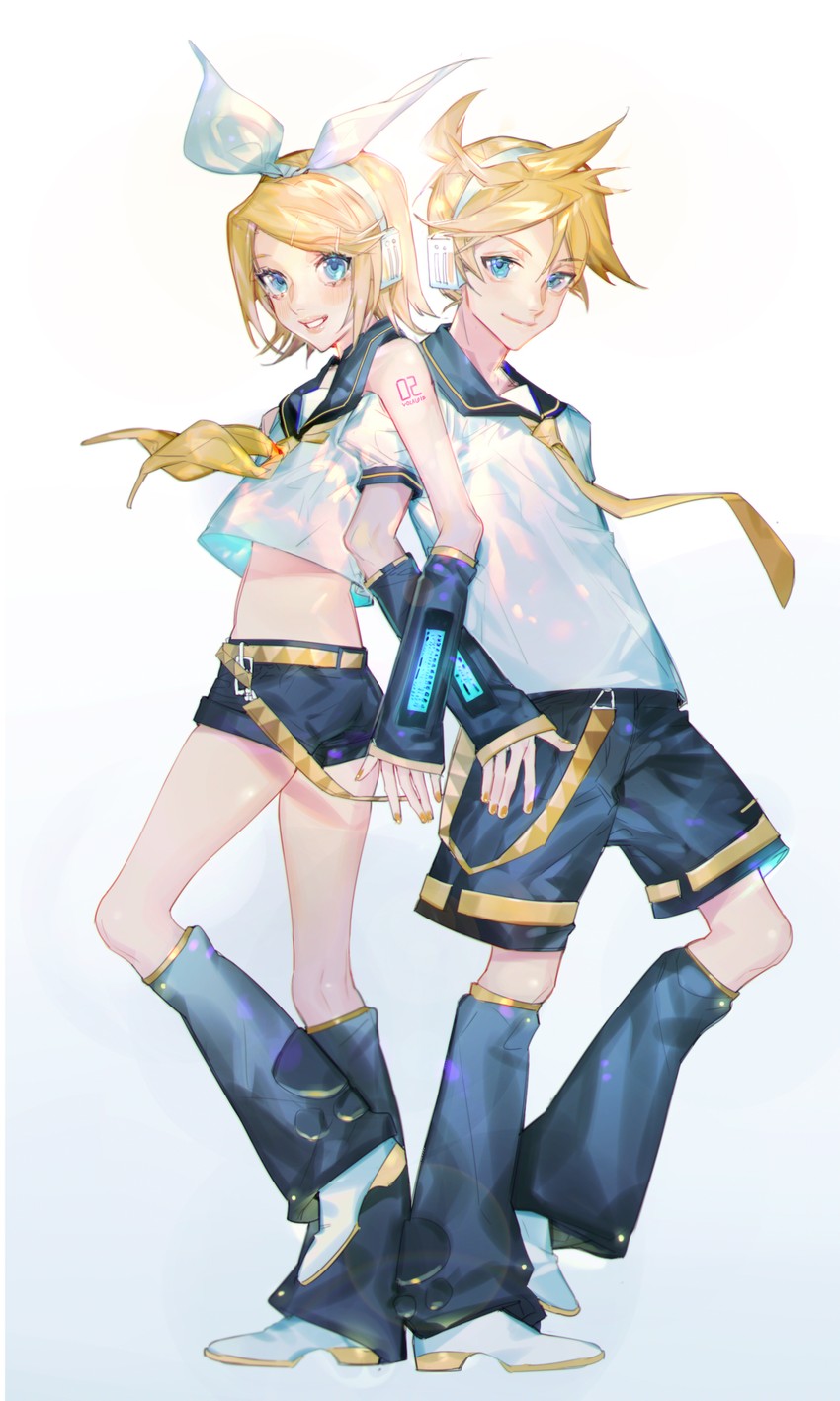 kagamine rin and kagamine len (vocaloid) drawn by tian_(my_dear)