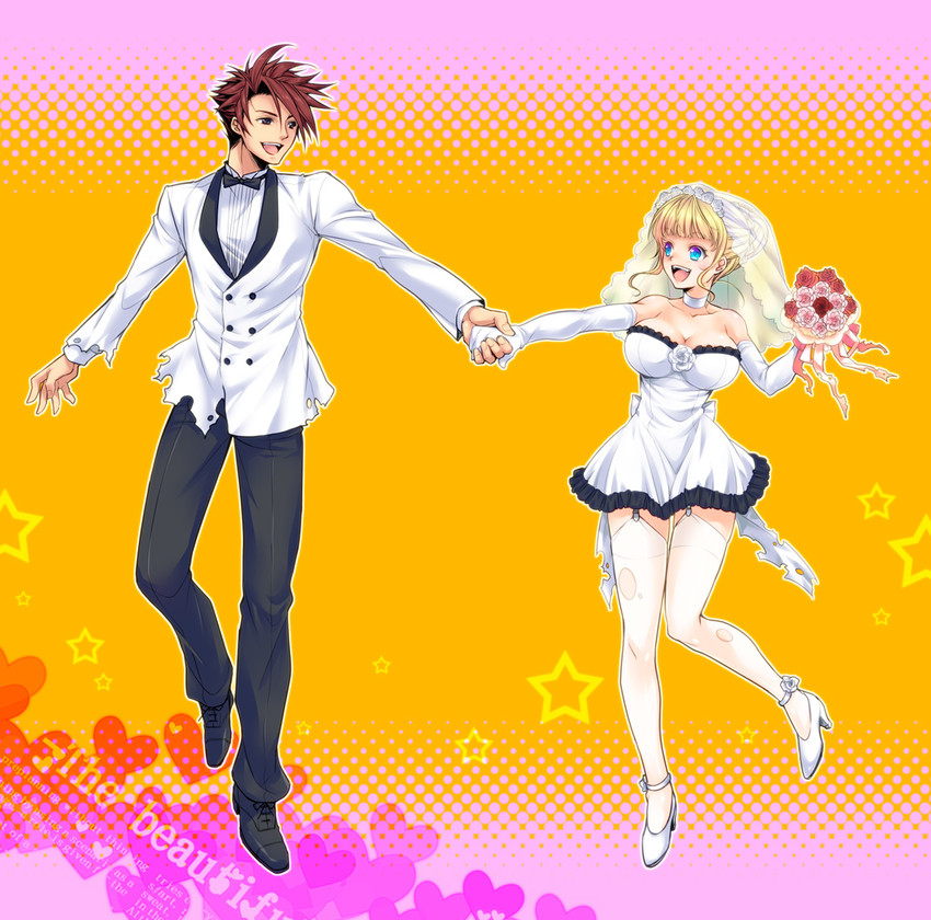 beatrice and ushiromiya battler (umineko no naku koro ni) drawn by sousui_hani