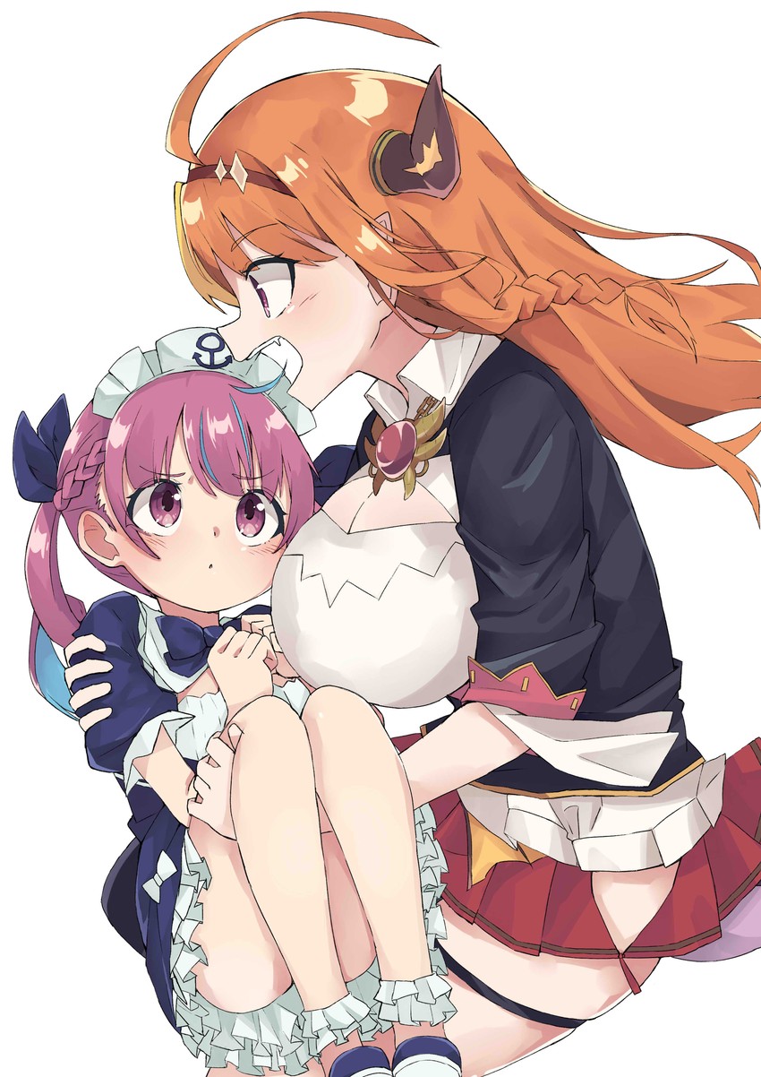 minato aqua and kiryu coco (hololive) drawn by sasakungoodsize
