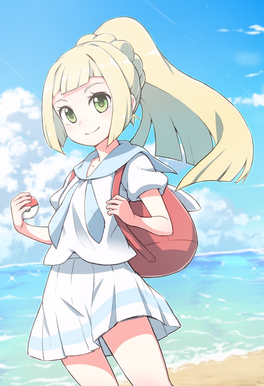 lillie (pokemon and 1 more) drawn by yokoyoko_(nazonazo)