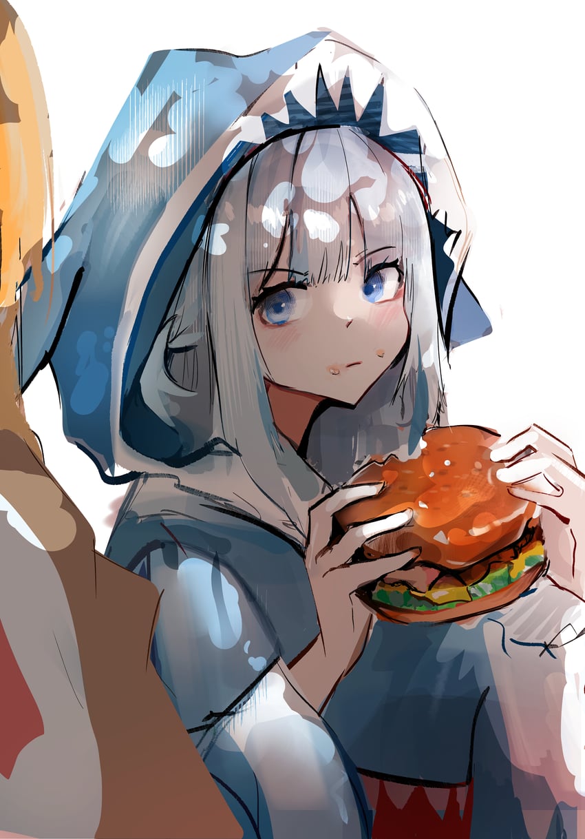 gawr gura (hololive and 1 more) drawn by wawamachi
