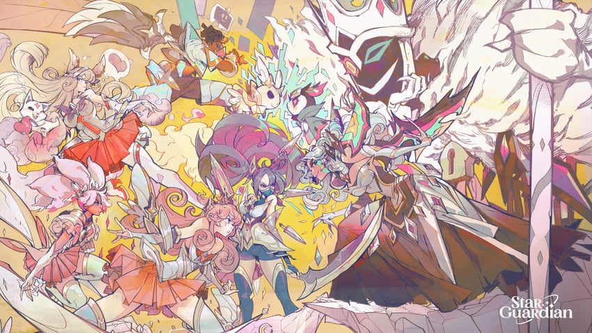 ahri, akali, kai'sa, ekko, morgana, and 13 more (league of legends) drawn by andres_blanco