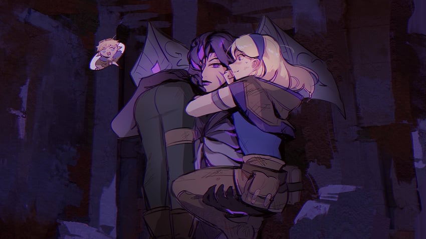 lux, kai'sa, and ezreal (league of legends) drawn by sudo_(pseudostars)