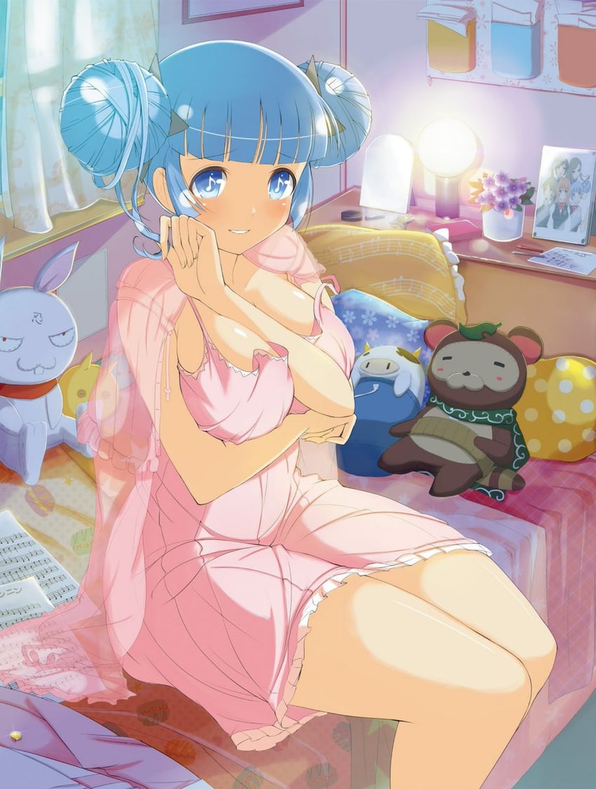 ninto, fuga, kanon, aria, chiyo, and 1 more (senran kagura and 1 more) drawn by yaegashi_nan