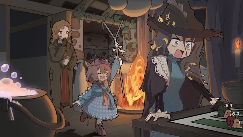 tooth fairy, willow, and flutterpage (reverse:1999) drawn by thiepriest