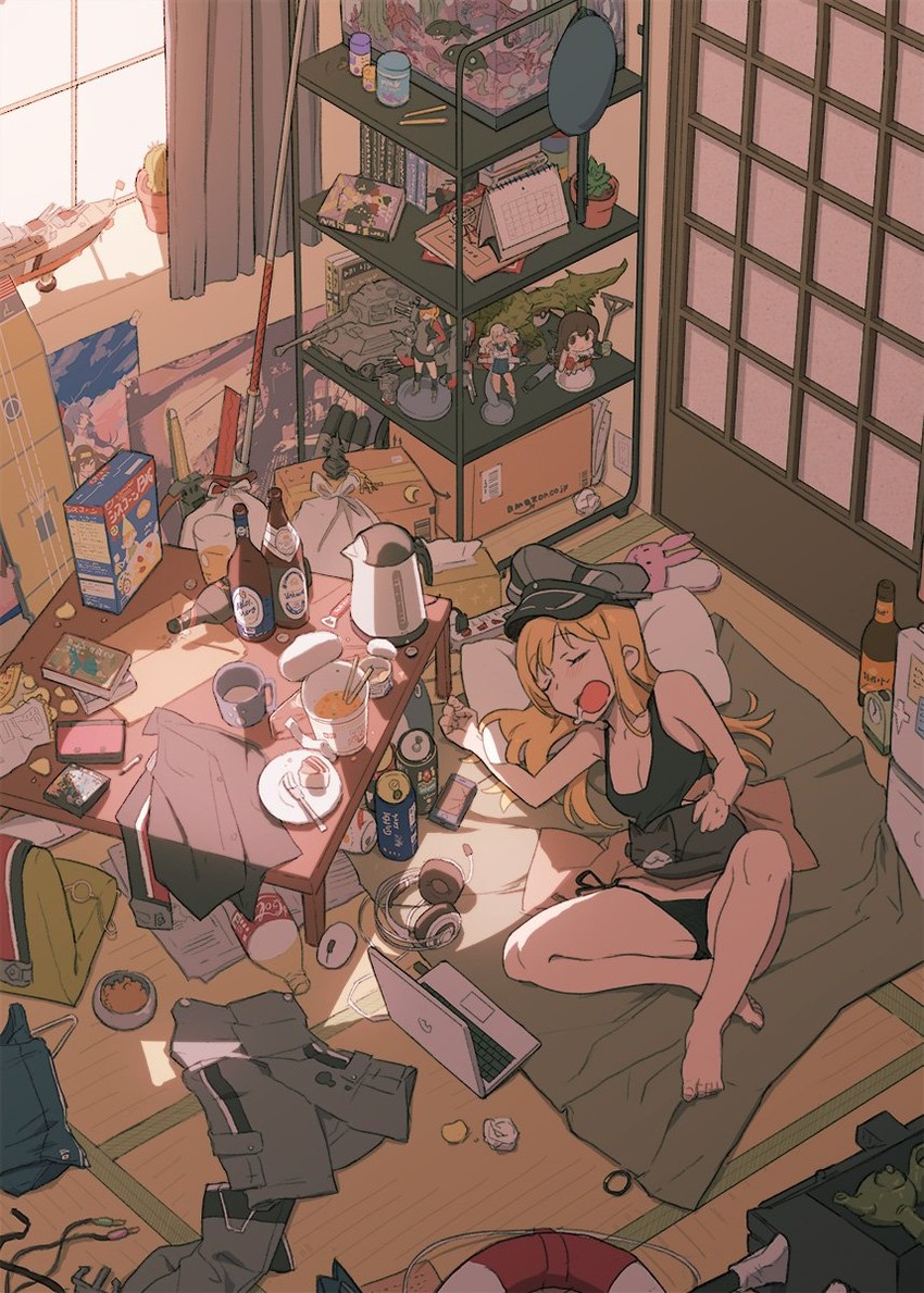 kongou, akagi, rensouhou-chan, prinz eugen, bismarck, and 3 more (kantai collection) drawn by kokosando