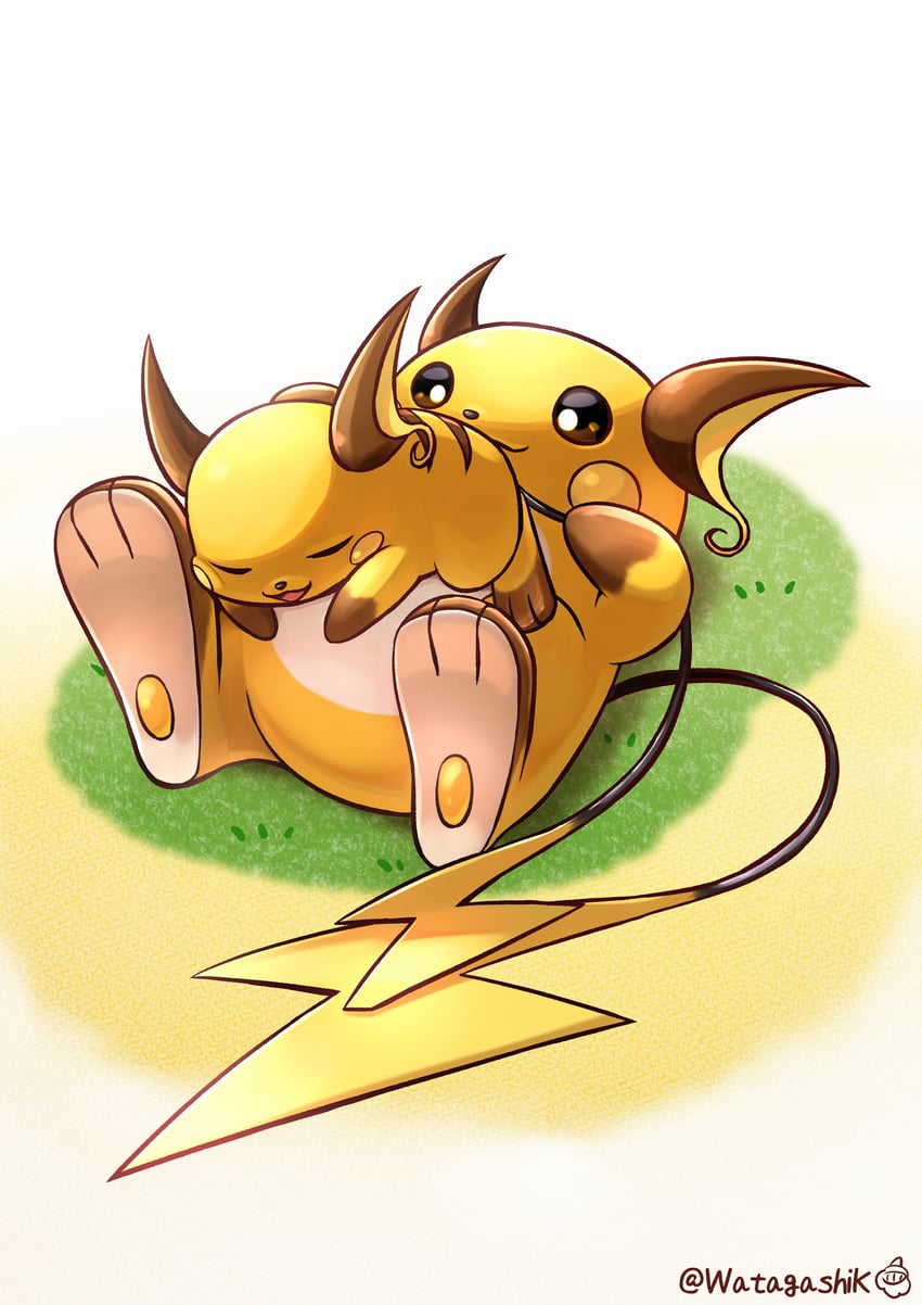 raichu (pokemon) drawn by watagashikn
