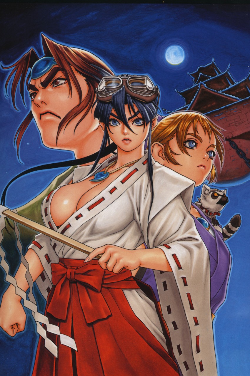 togashi koyori, junis, socrates, and shoumaru (sengoku ace and 1 more) drawn by tsukasa_jun