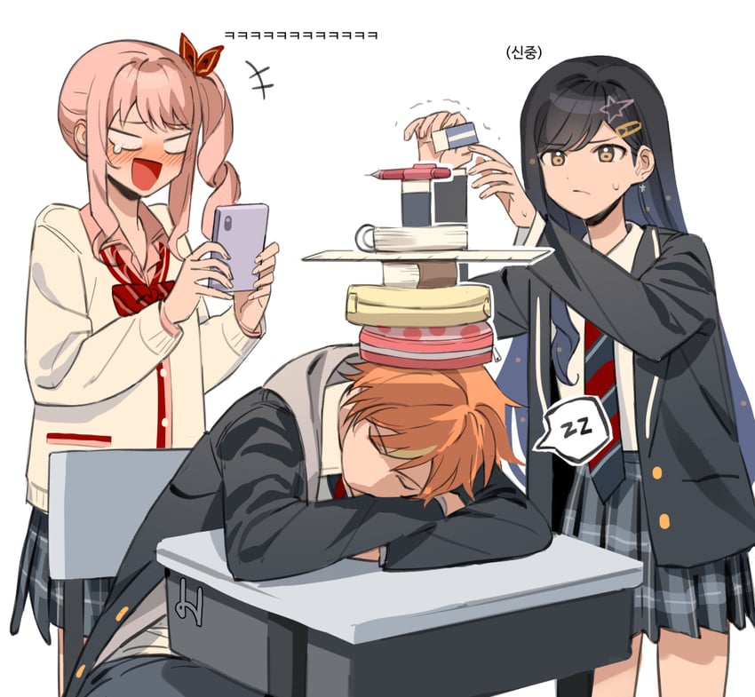 akiyama mizuki, shinonome akito, and shiraishi an (project sekai) drawn by namgic