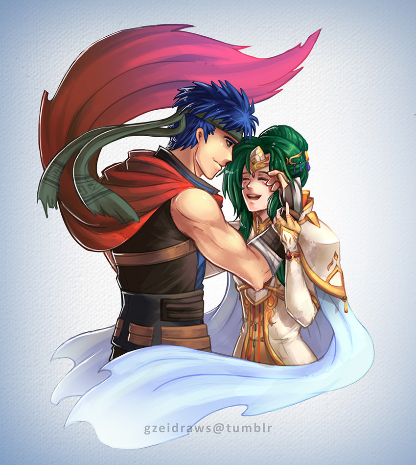 ike and elincia ridell crimea (fire emblem and 2 more) drawn by gzei