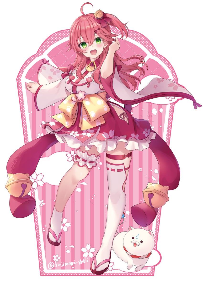 sakura miko and 35p (hololive) drawn by fujimori_shiki