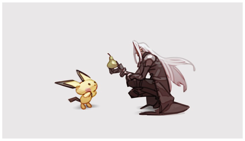sephiroth and pichu (pokemon and 3 more) drawn by nin_nakajima