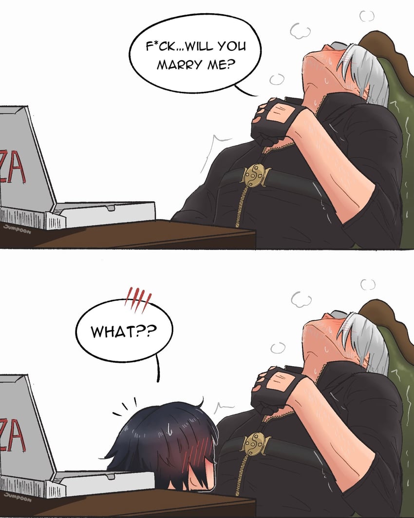 dante and lady (devil may cry and 1 more) drawn by jumpoon