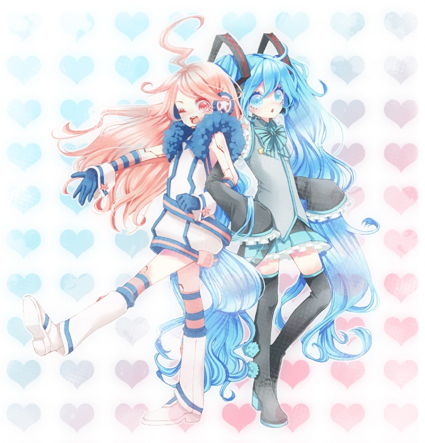 hatsune miku and sf-a2 miki (vocaloid) drawn by kochakko