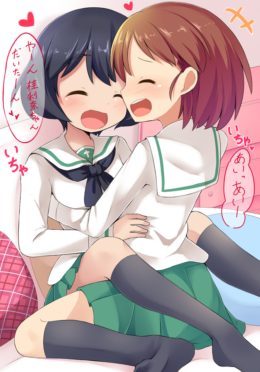utsugi yuuki and sakaguchi karina (girls und panzer) drawn by makuran