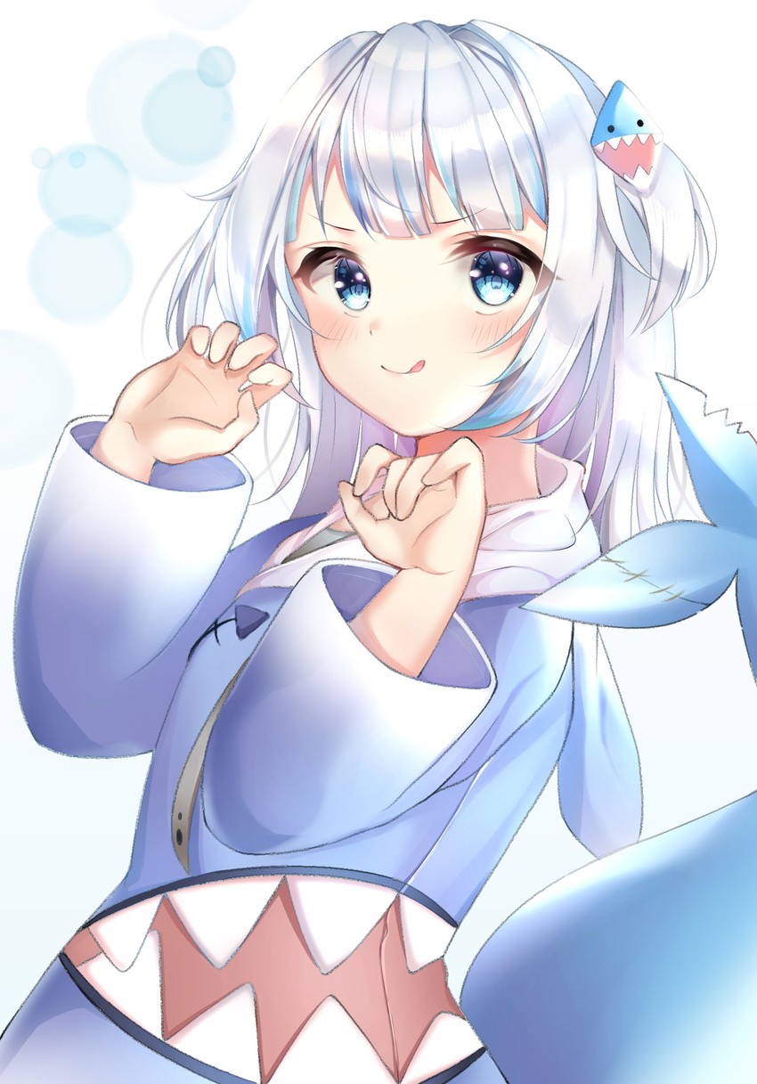 gawr gura (hololive and 1 more) drawn by kiyose_sou