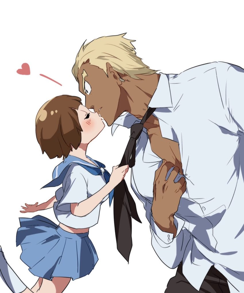 mankanshoku mako and gamagoori ira (kill la kill) drawn by kayasamad