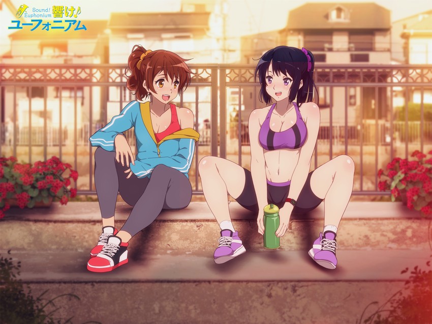 oumae kumiko and kousaka reina (hibike! euphonium) drawn by sbel02