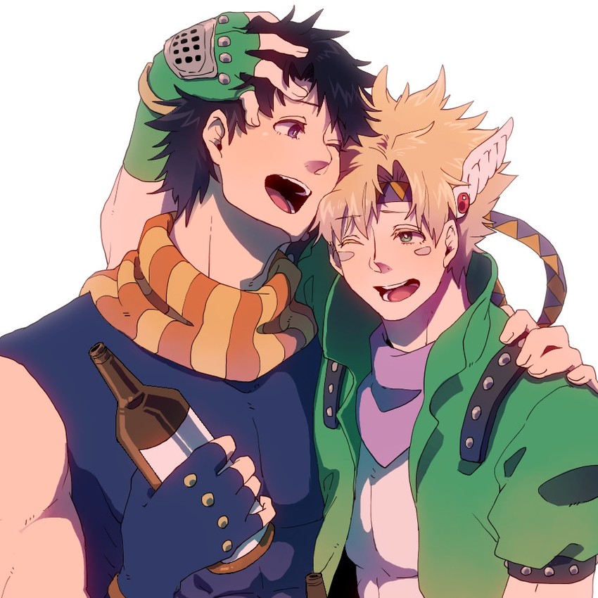 joseph joestar and caesar anthonio zeppeli (jojo no kimyou na bouken and 1 more) drawn by maguro_(ma-glo)