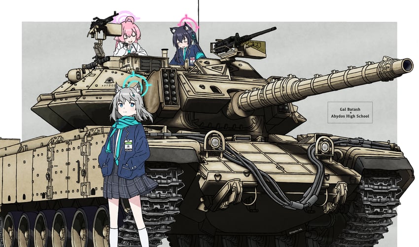 shiroko, hoshino, and serika (blue archive) drawn by otogichan_hshs