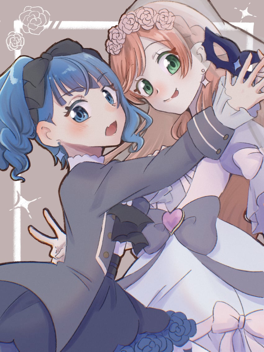 sora harewataru and nijigaoka mashiro (precure and 1 more) drawn by shigen_pr