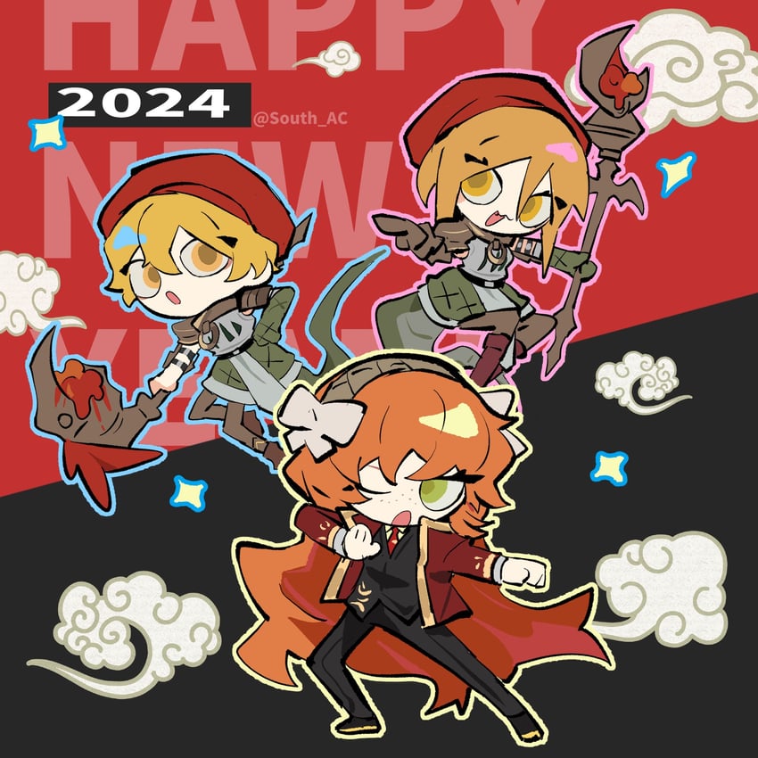 ishmael, don quixote, and sinclair (project moon and 1 more) drawn by south_ac
