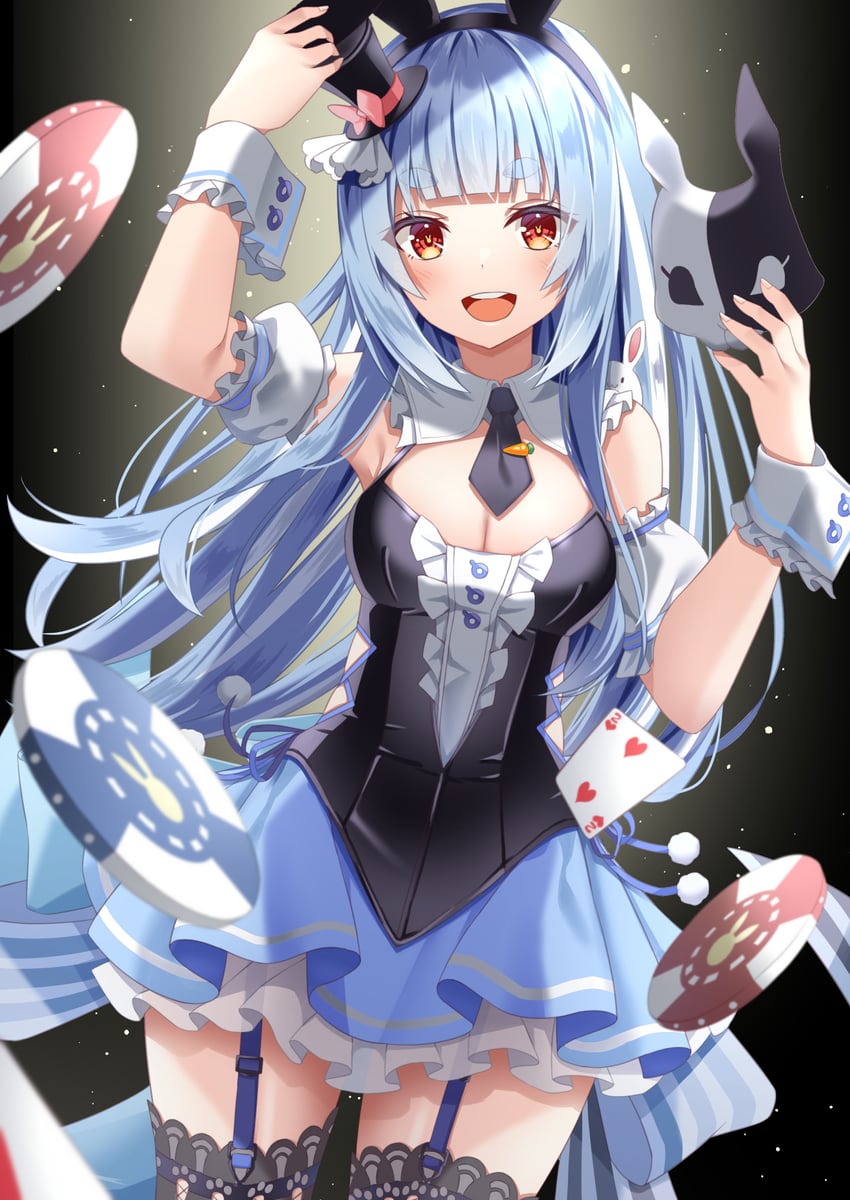 usada pekora and don-chan (hololive) drawn by divergenceok