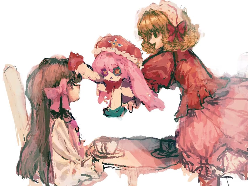 goldia die heilige, fleta, and egliette (pocket mirror) drawn by eriycattttt