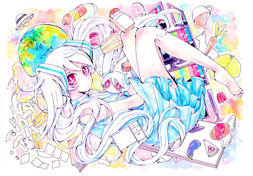 hatsune miku and aimaina (vocaloid and 1 more) drawn by nano_(symphony0101)