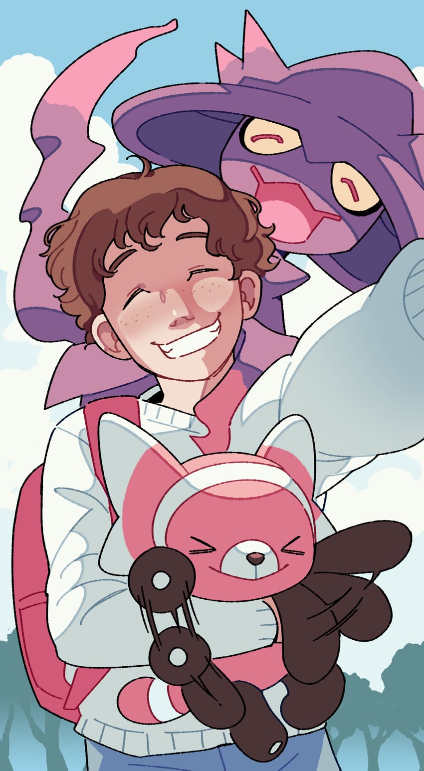 mismagius and stufful (original and 1 more) drawn by fourleafisland
