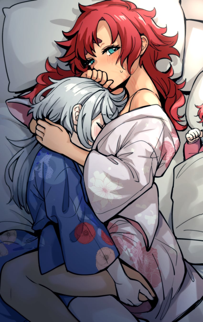 suletta mercury and miorine rembran (gundam and 1 more) drawn by mitsu_(tendou_itsuki)