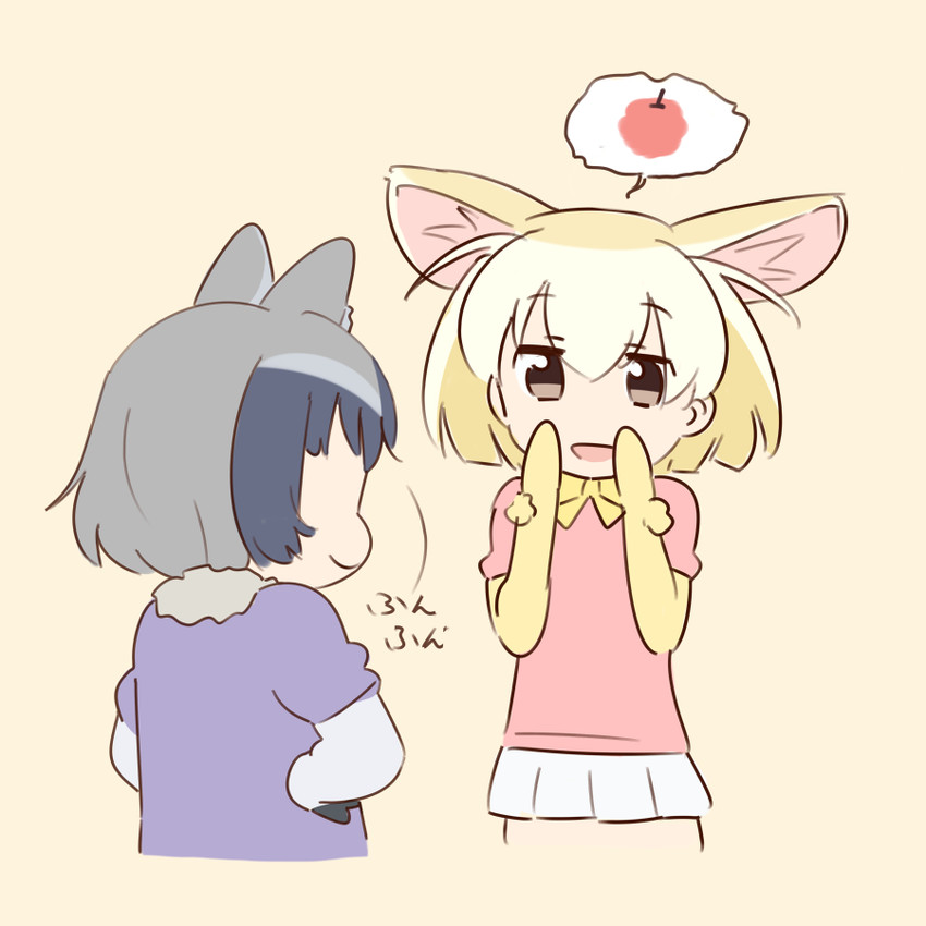 common raccoon and fennec (kemono friends) drawn by kasa_list