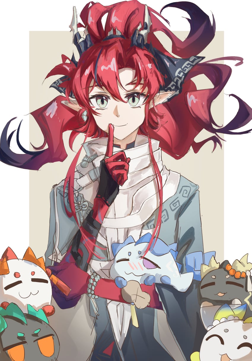 shu, dusk, nian, ling, chongyue, and 1 more (arknights) drawn by canmeng-richangxuyuanssr